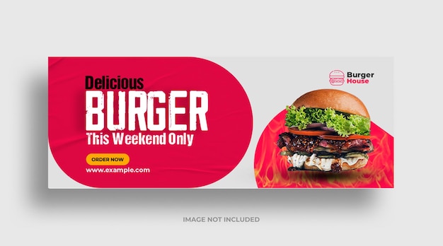 Fast food social media facebook cover design