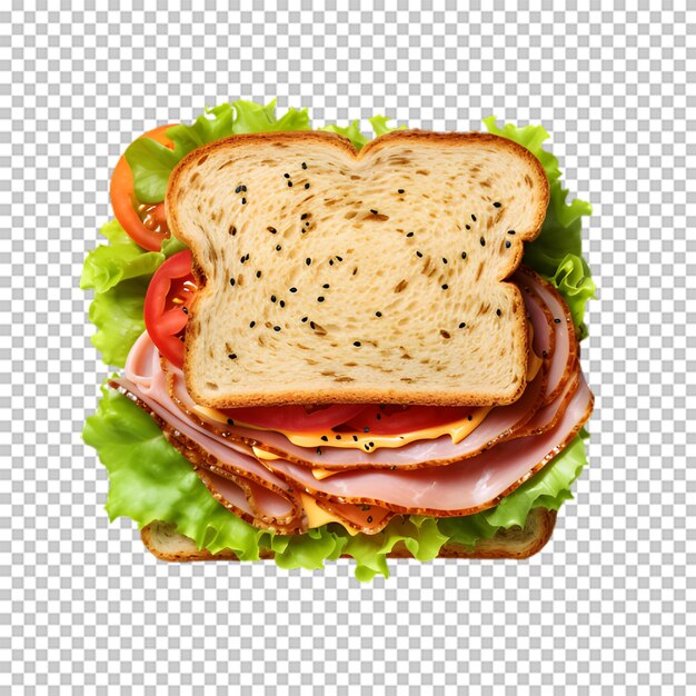 Fast food tasty sandwich isolated on transparent background