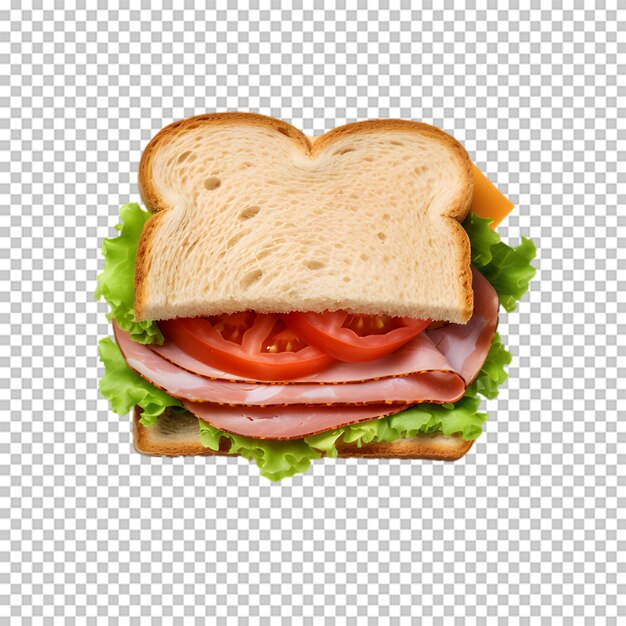 Fast food tasty sandwich isolated on transparent background