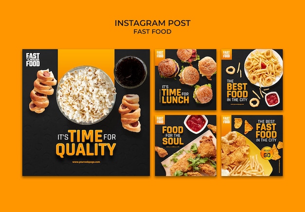 PSD fast food template design