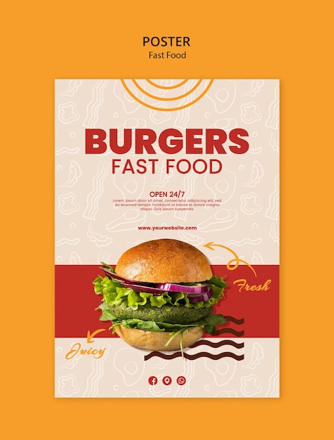 PSD fast food template design