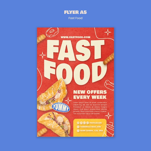 PSD fast food template design