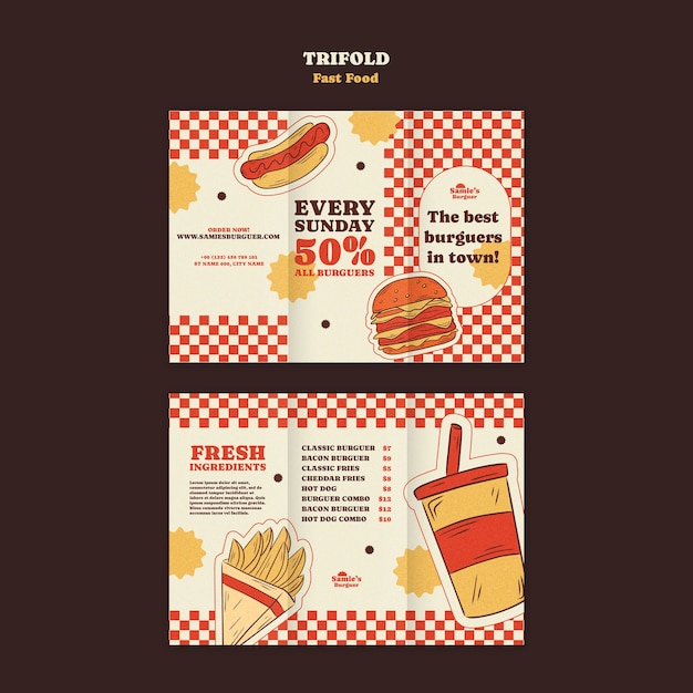 PSD fast food template design