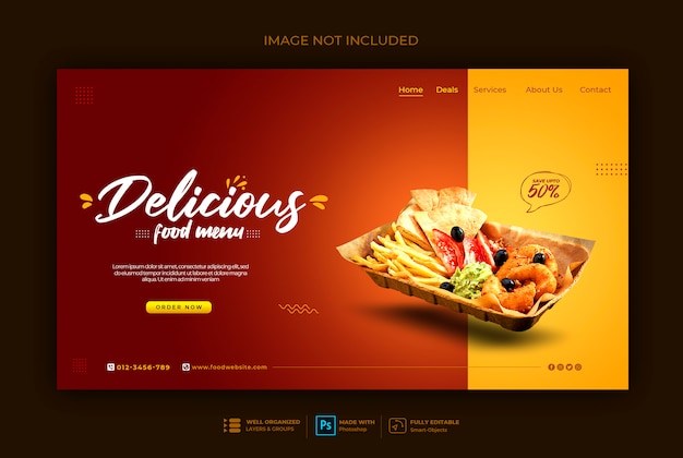 PSD fast food web banner template