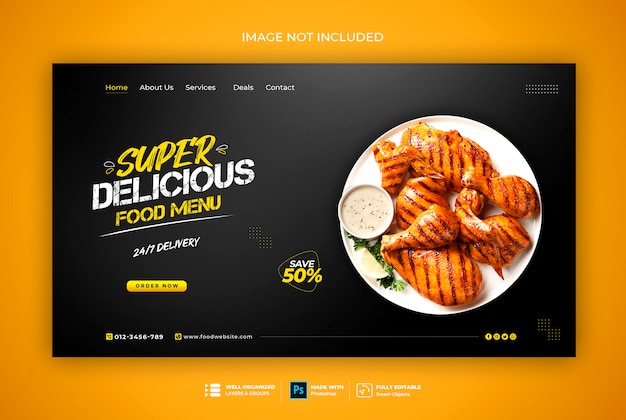 Modello di banner web fast food