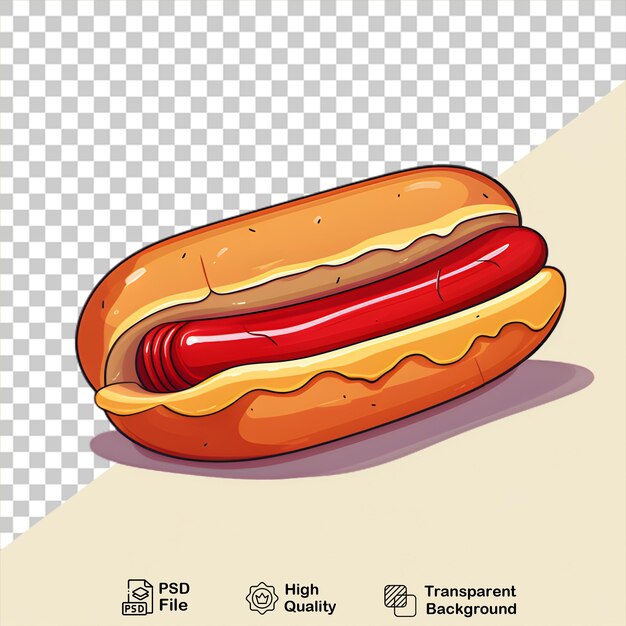 PSD fast food with hot dog isolated on transparent background include png file