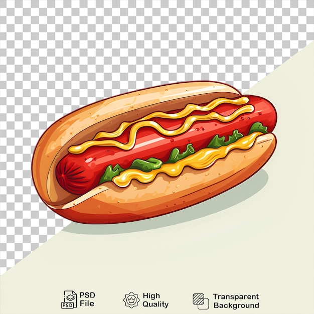 PSD fast food with hot dog isolated on transparent background include png file