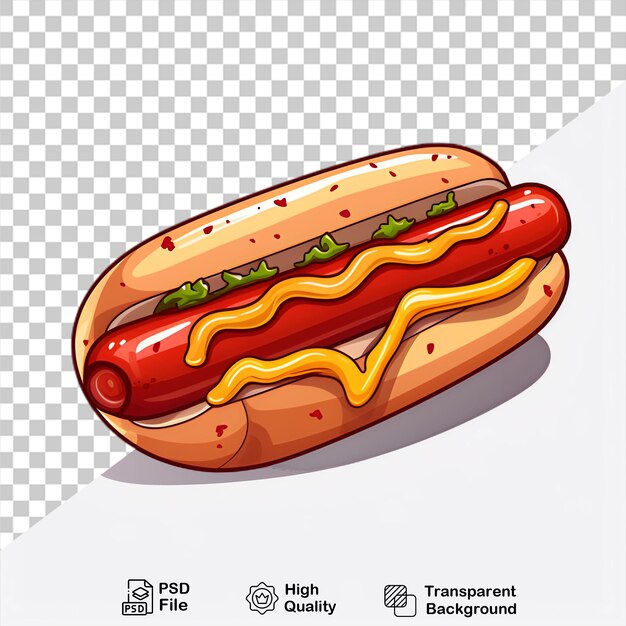 PSD fast food with hot dog isolated on transparent background include png file