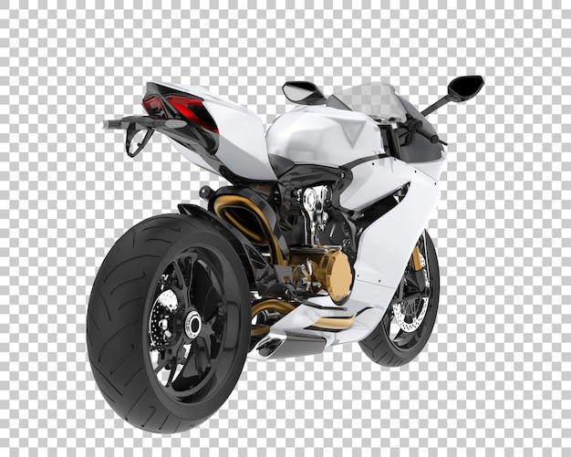 PSD fast motorcycle on transparent background. 3d rendering - illustration