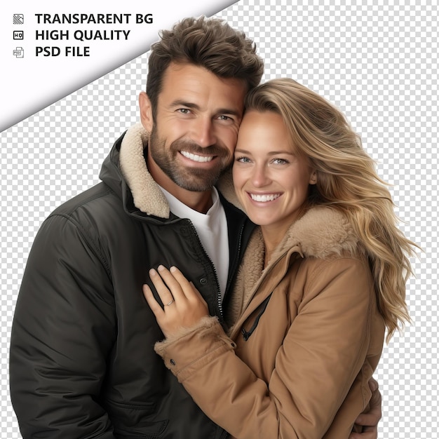 PSD fast white couple stile ultra realistico sfondo bianco