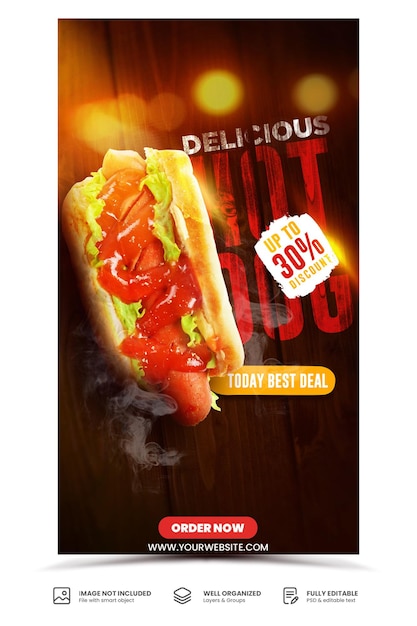 Fastfood banner menusjabloon