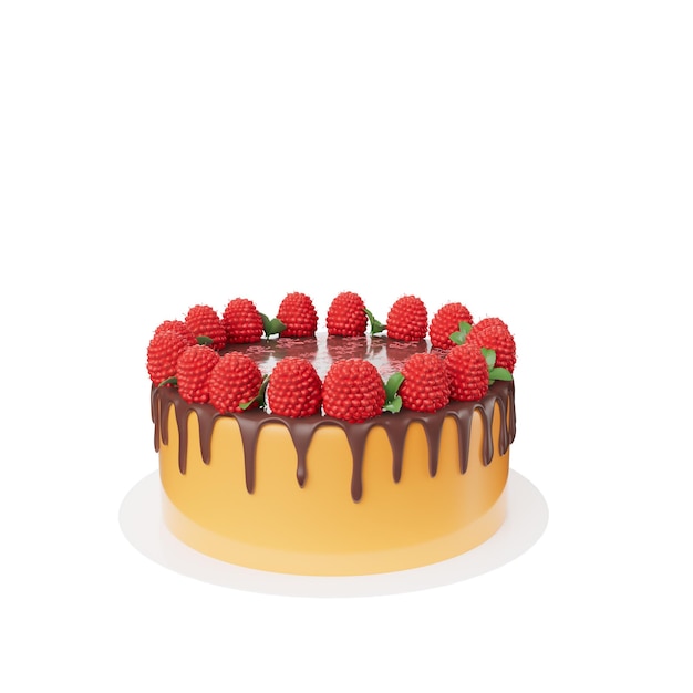 Fastfood en cake 3D-pakket illustratie