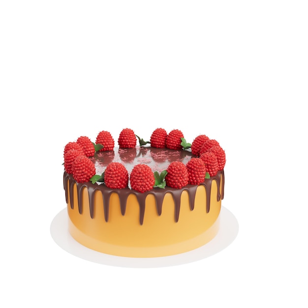 Fastfood en cake 3D-pakket illustratie