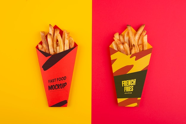 PSD fastfood verpakking mock-up ontwerp