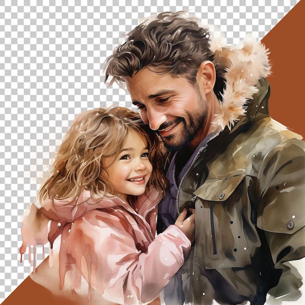 PSD father and child in precious portraits