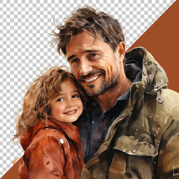 PSD father and child in precious portraits