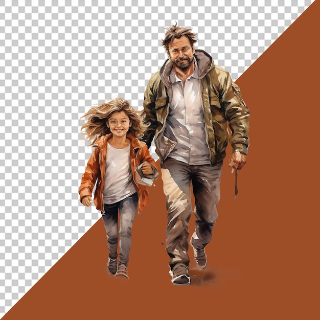 PSD father and child in precious portraits