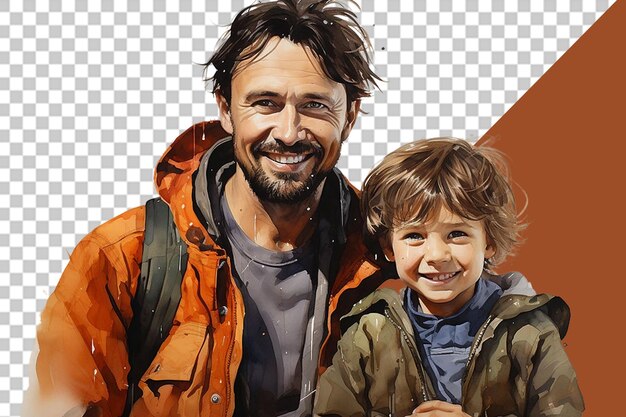 PSD father and child in precious portraits