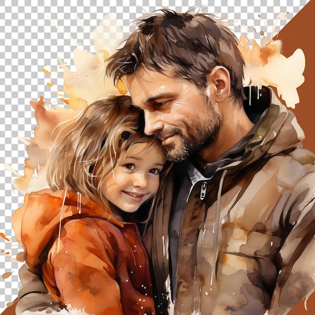 PSD father and child in precious portraits