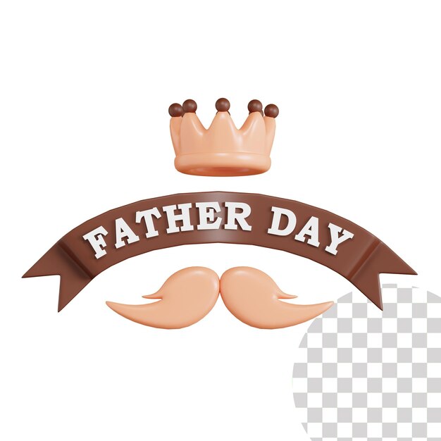 PSD father day 3d illustration