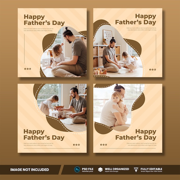 Father day social media banner collection