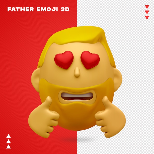 Padre emoji 3d design