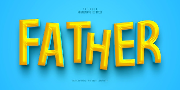 PSD father fully editable premium text effect