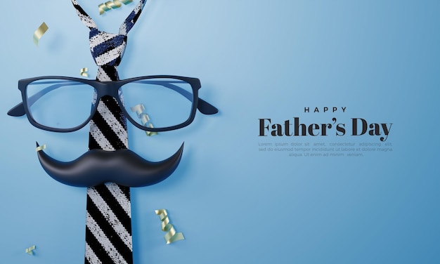 PSD father's day 3d rendering illustration