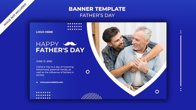 PSD father's day banner template