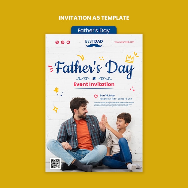 PSD template per la celebrazione della festa del padre