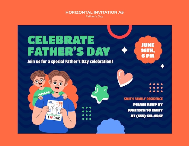 PSD father's day celebration template