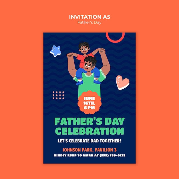 PSD father's day celebration template