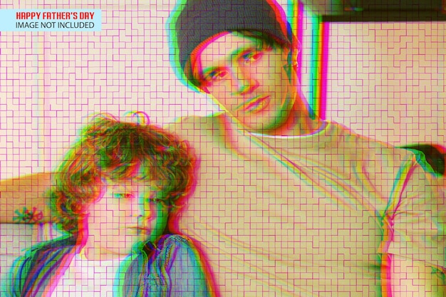 Father's day color photo effect