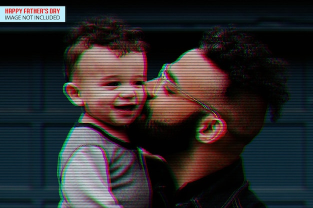 PSD father's day color photo effect