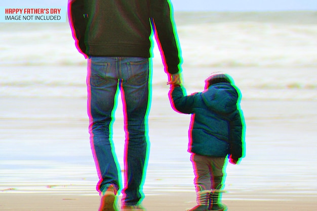 PSD father's day color photo effect