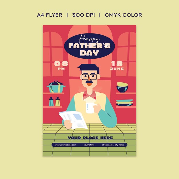 PSD father's day flyer