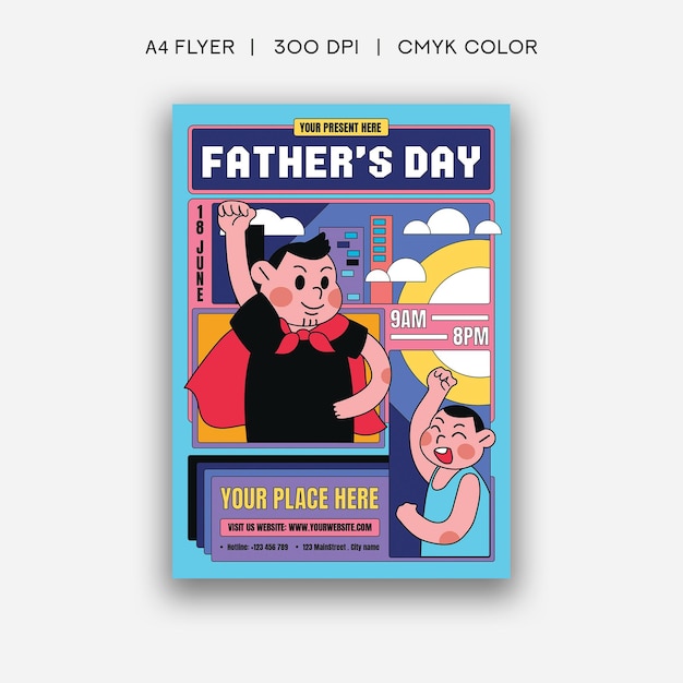 PSD father's day flyer