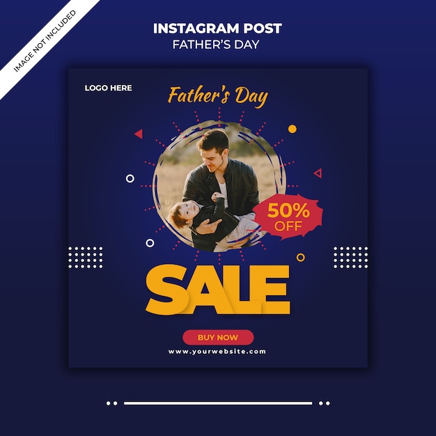 Bandiera della posta del instagram di festa del papà