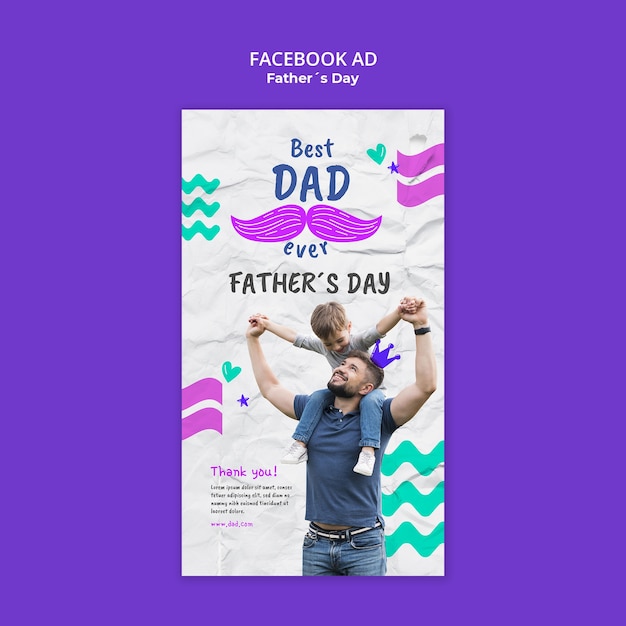 PSD father's day template design