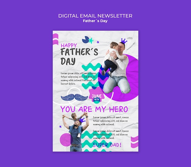 PSD father's day template design