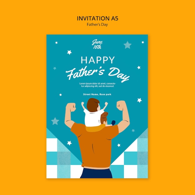 PSD father's day template design