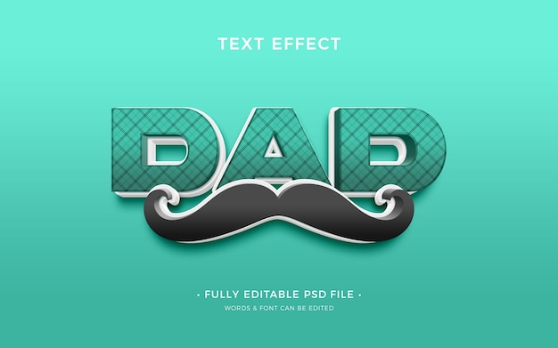 PSD father's day text effect