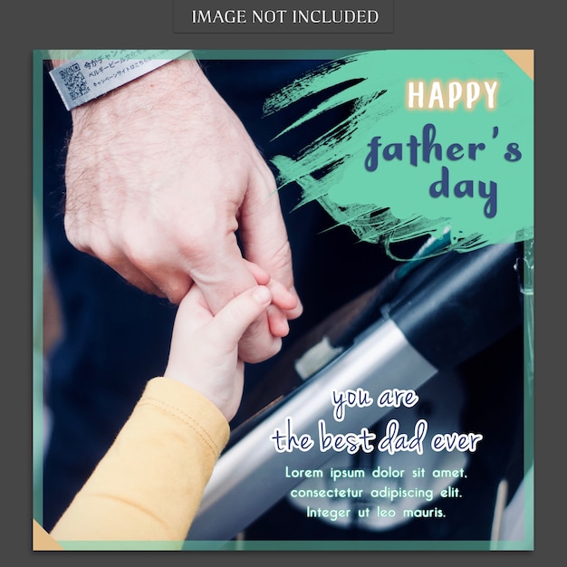 Fathers day cover mockup with hands