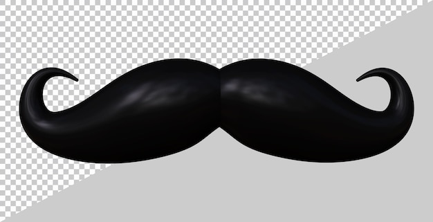 Fathers day mustache with 3d modern style