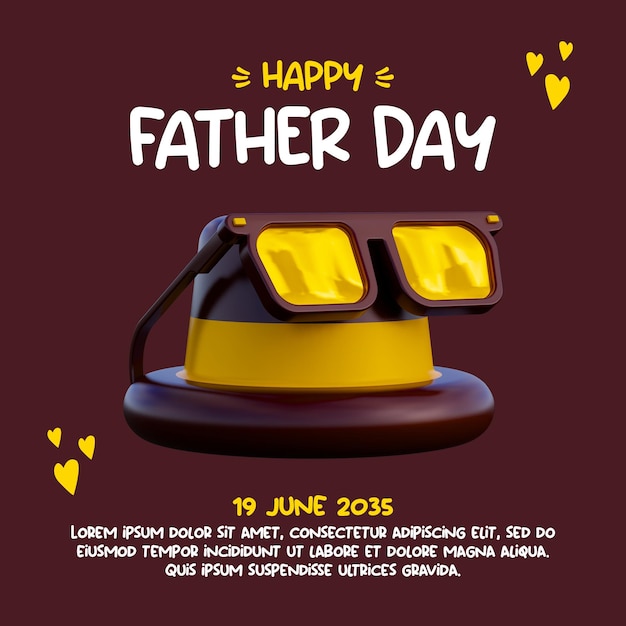 Fathers day social media template