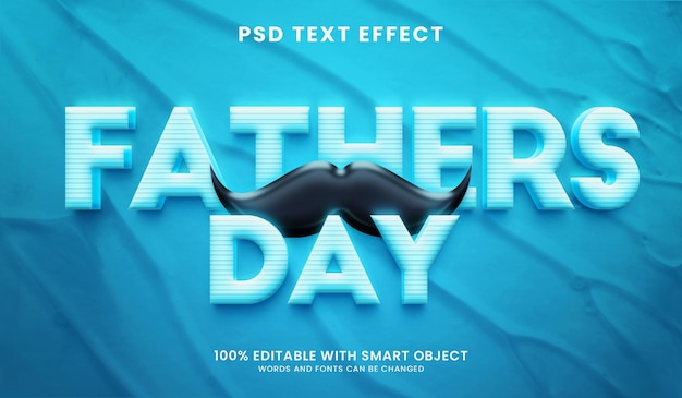 Fathers day soft color 3d text effect