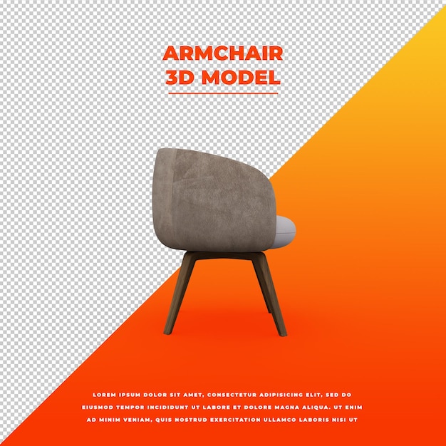 Fauteuil 3d geïsoleerd model