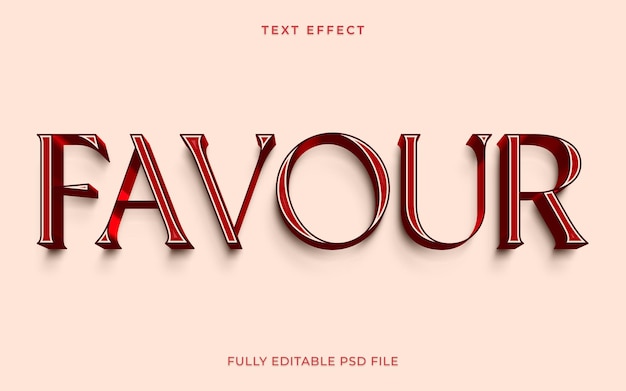 Favour 3d editable text effect