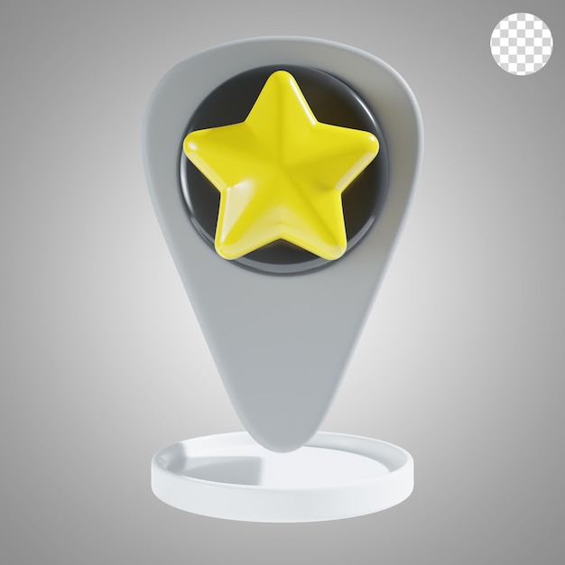 PSD favourite location 3d icon