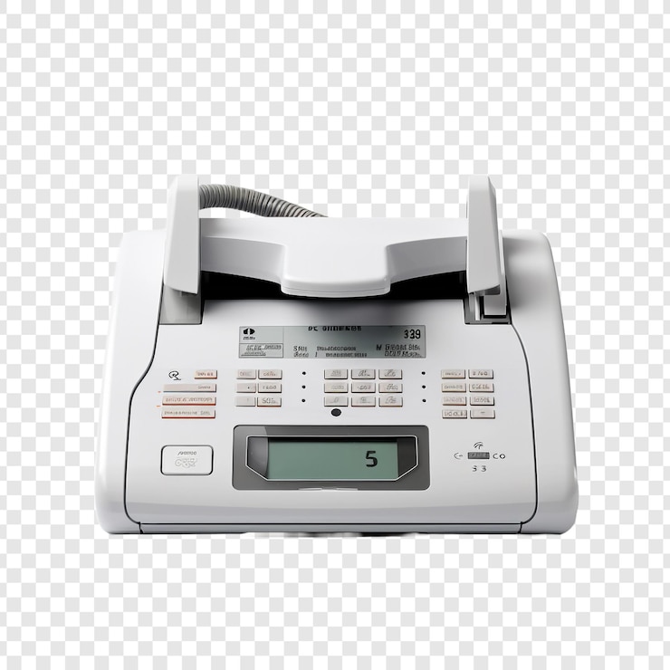 PSD fax izolowany na przezroczystym tle